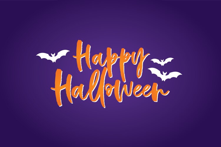 happy halloween text background vector