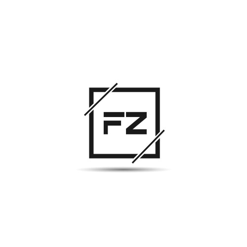 initial letter fz logo template design vector