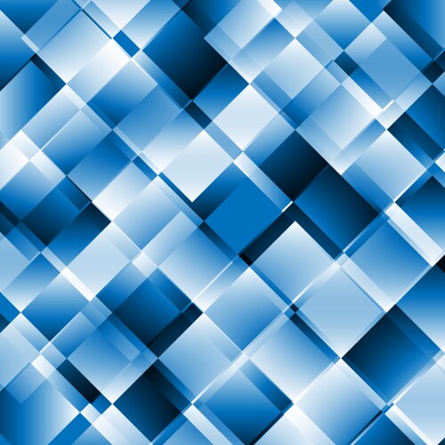 Blue background with geometric square shapes Vector Image