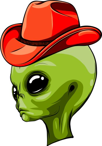 Alien head Royalty Free Vector Image - VectorStock