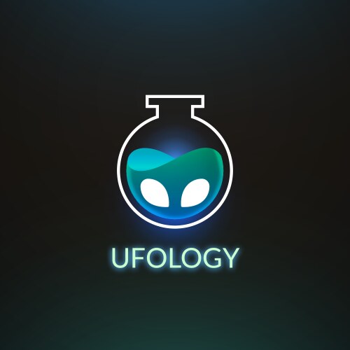 Ufology logo template vector image