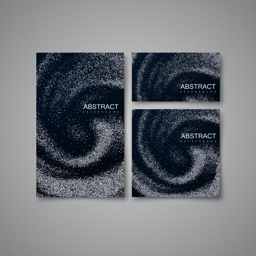 Silver Glitter Swirls Vector Image