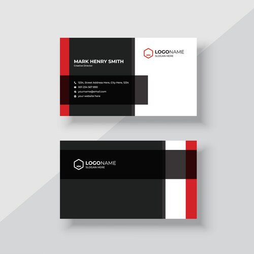 Corporate creative business card template Vector Image