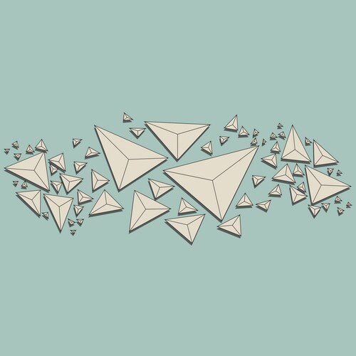 Geometric Paper Triangle Background – Royalty-Free Vector | VectorStock