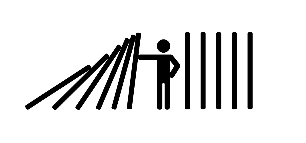 Stop falling domino effect stack break crisis – Royalty-Free Vector ...