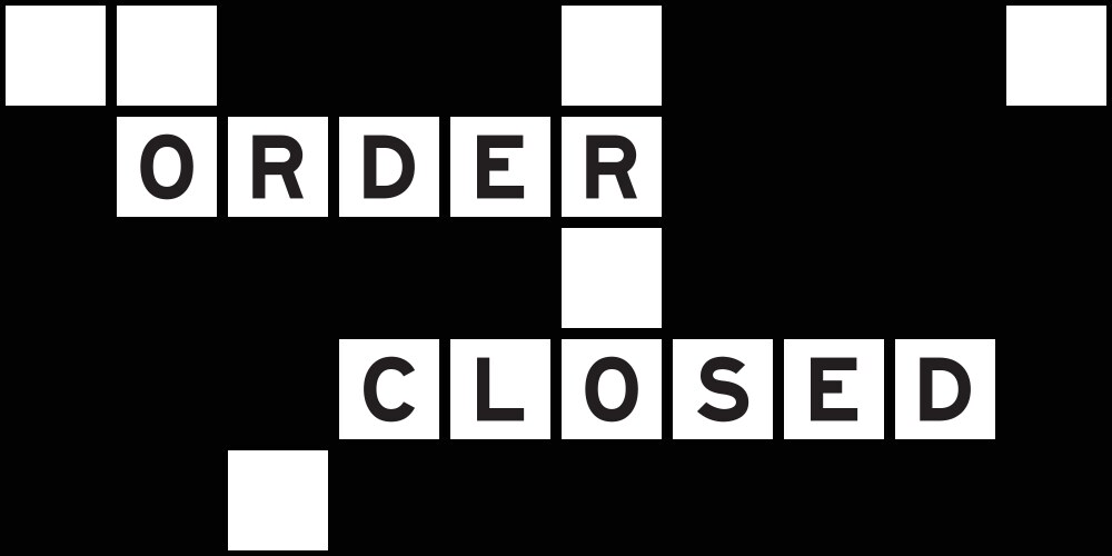 alphabet letter in word order closed on crossword vector