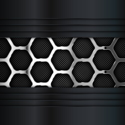 Hexagon metal background Royalty Free Vector Image