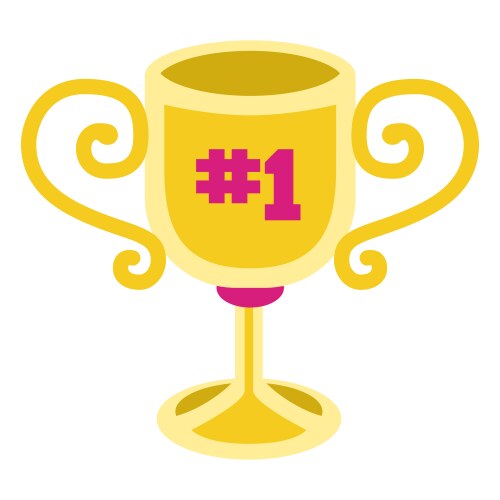 Cheerleading flat sports cup Vector Image