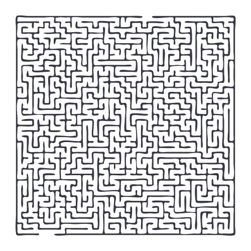 Maze shape design element there is one entrance Vector Image