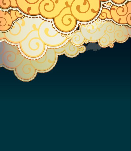 Cartoon sky cloud and sun Royalty Free Vector Image