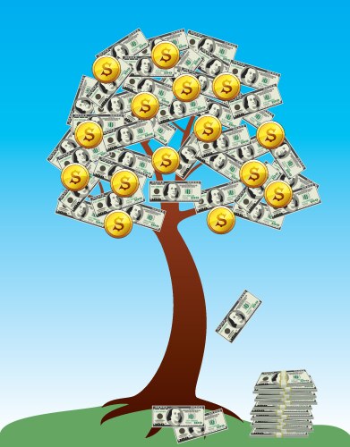 Money tree vector image