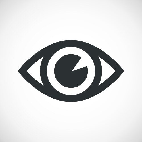 Eye icon on white background Royalty Free Vector Image