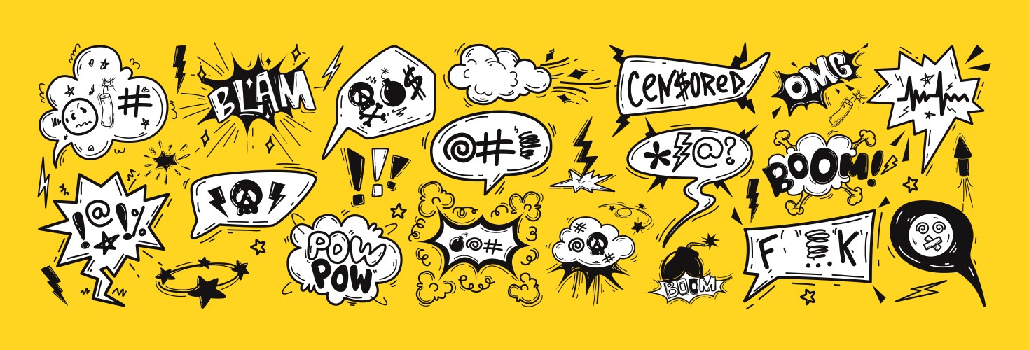 Cartoon Comic Balloon Speech Bubble Vector Images (over 37,000)