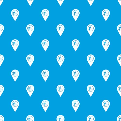 Fast food and restaurant map pointer pattern vector image