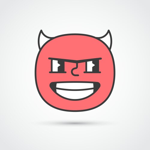 Evil Guy Emoji - Sinister Smile Vector Image