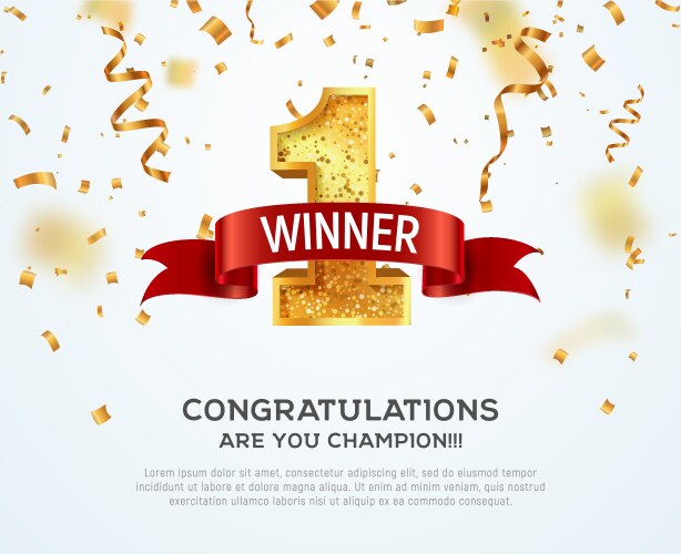 Winner Vector Images & Graphics for Commercial Use | VectorStock