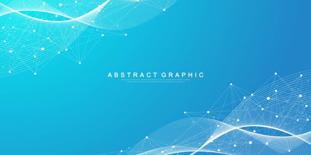 Geometric abstract background with connected lines vector image