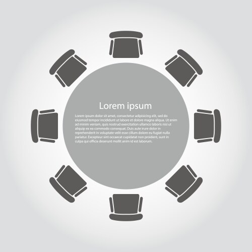 Round table icon Royalty Free Vector Image - VectorStock