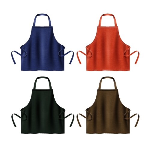 Black apron set Royalty Free Vector Image - VectorStock