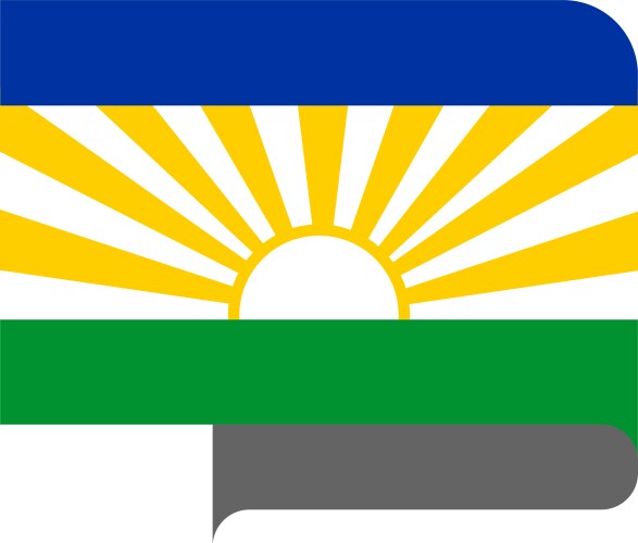 Flag horizontal shape pointer for world map vector image