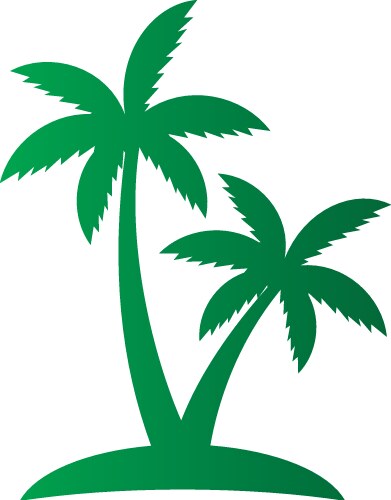 Palm tree sign logo vector image