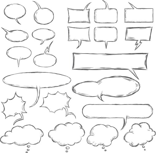 Speech Bubbles - Thought & Talk Vector Image