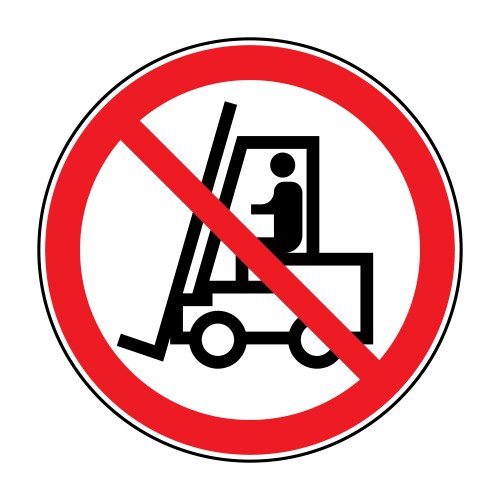 forklift truck no sign vector image