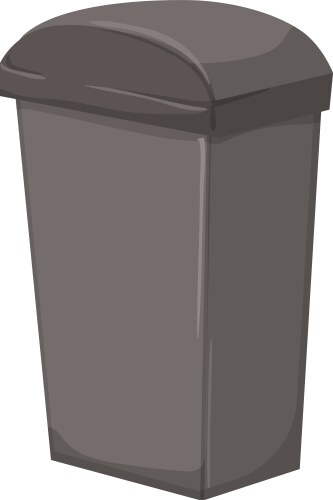 Plastic trash bin garbage cartoon vector image