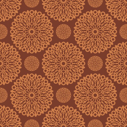 Red pattern of mandalas Royalty Free Vector Image