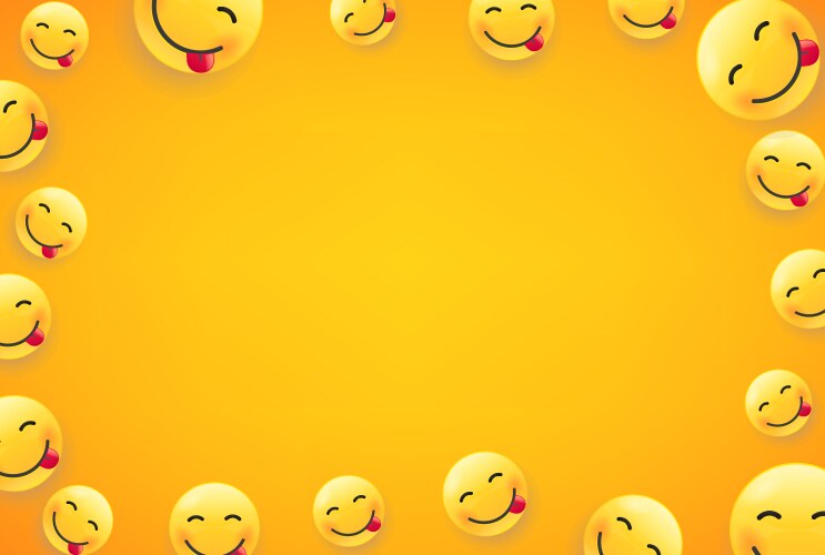 Wallpaper with smiling faces frame copy vector image