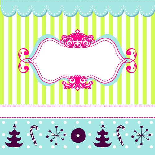 Cheerful christmas card Vector Image