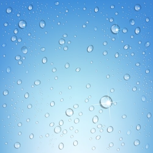 Bubbles in water on blue background horizontal Vector Image