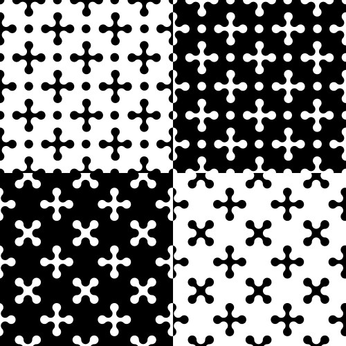Black and white geometric pattern Royalty Free Vector Image