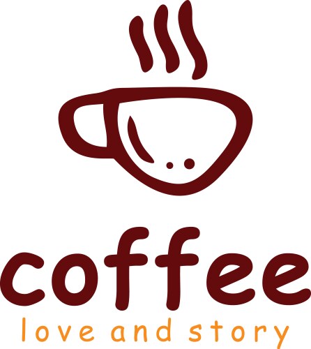 Coffee shop cafe logo vector image