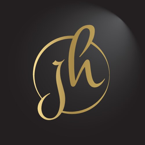Monogram logo design with the letters a and h – Royalty-Free Vector ...