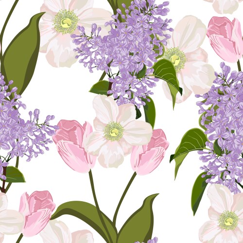 Delicate Floral Pattern Vector Image
