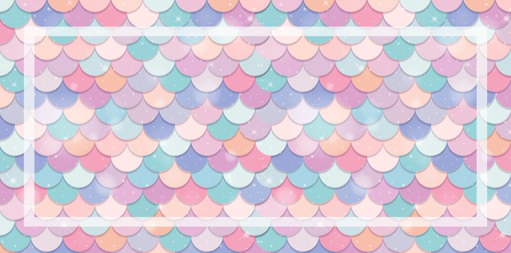 Multicolored fish scale pattern with pastel tones vector image