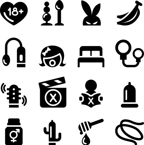 sex shop icons vector