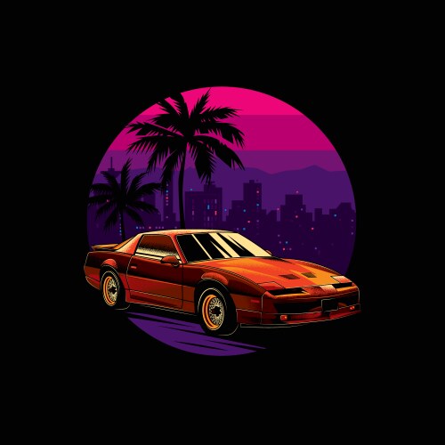 Retro car Vector Image