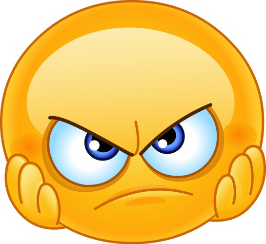 disappointed emoticon vector image