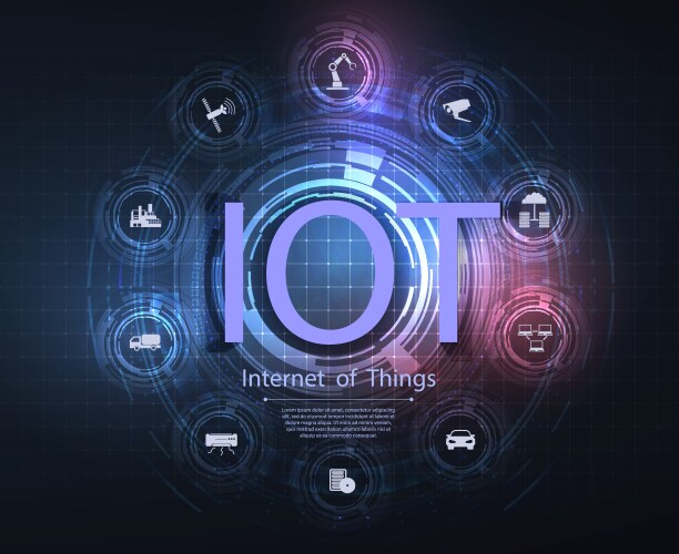 internet things iot and networking concept vector image