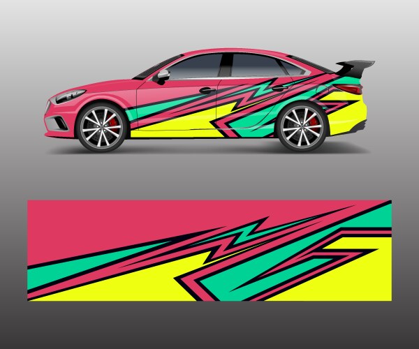 Abstract Racing Wrap Vector Image