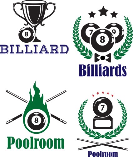 Pool or snooker equipment Royalty Free Vector Image