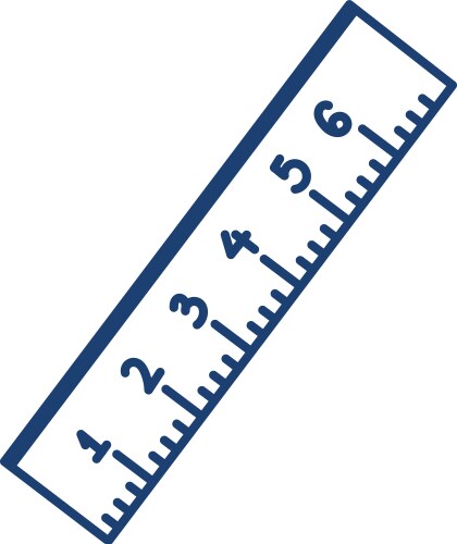 Cartoon doodle ruler Royalty Free Vector Image