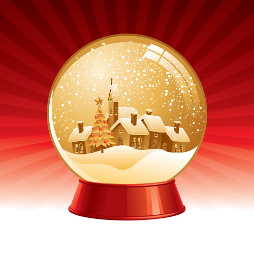 Snow globe Royalty Free Vector Image - VectorStock