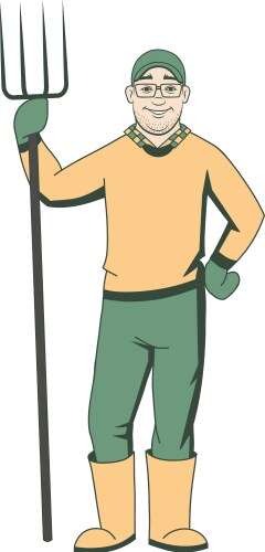 Black farmer Royalty Free Vector Image - VectorStock