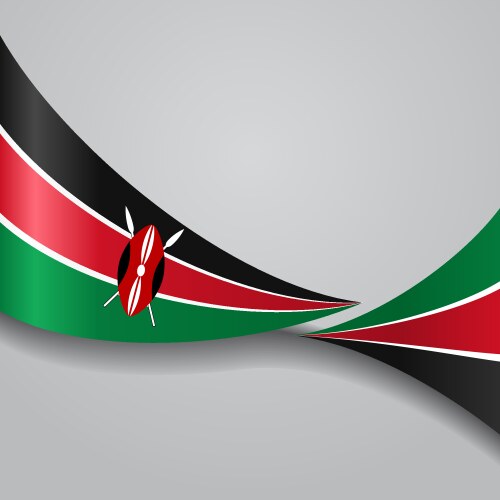 Kenyan wavy flag vector image