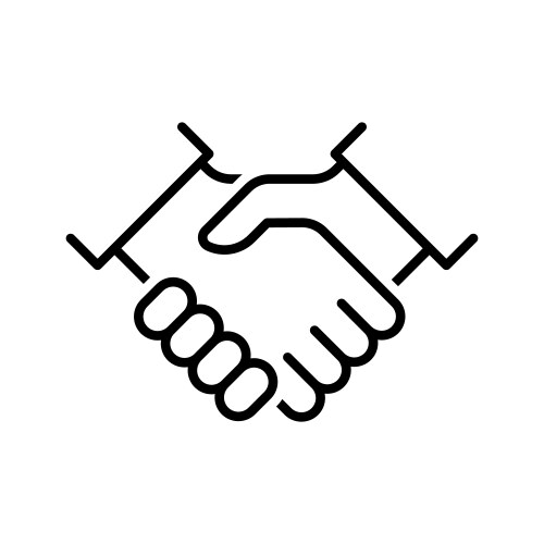 Handshake icon Royalty Free Vector Image - VectorStock