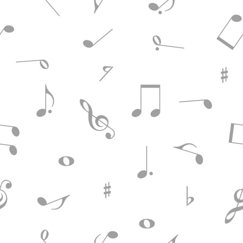 Music notes seamless pattern background white vector image