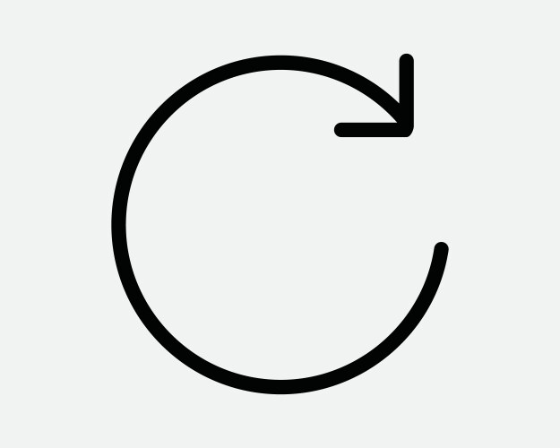 Repeat icon recycle loop refresh again cycle reset vector image